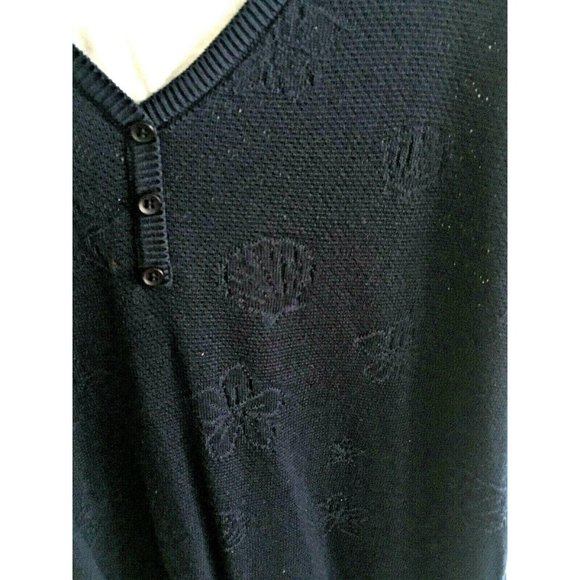 Alfred Dunner Short Sleeved Sweater Navy Blue - Picture 3 of 6